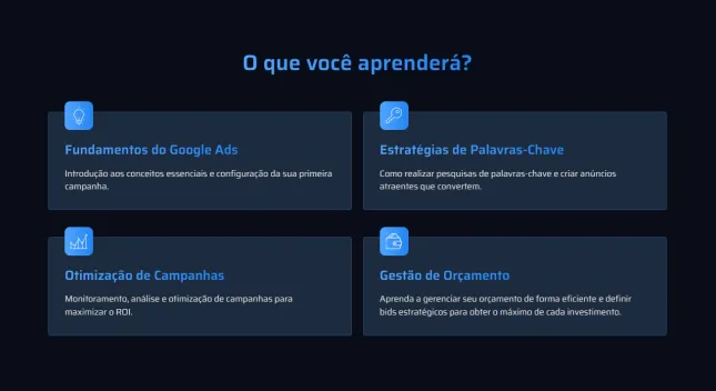 O que vai aprender