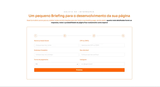 Briefing Página