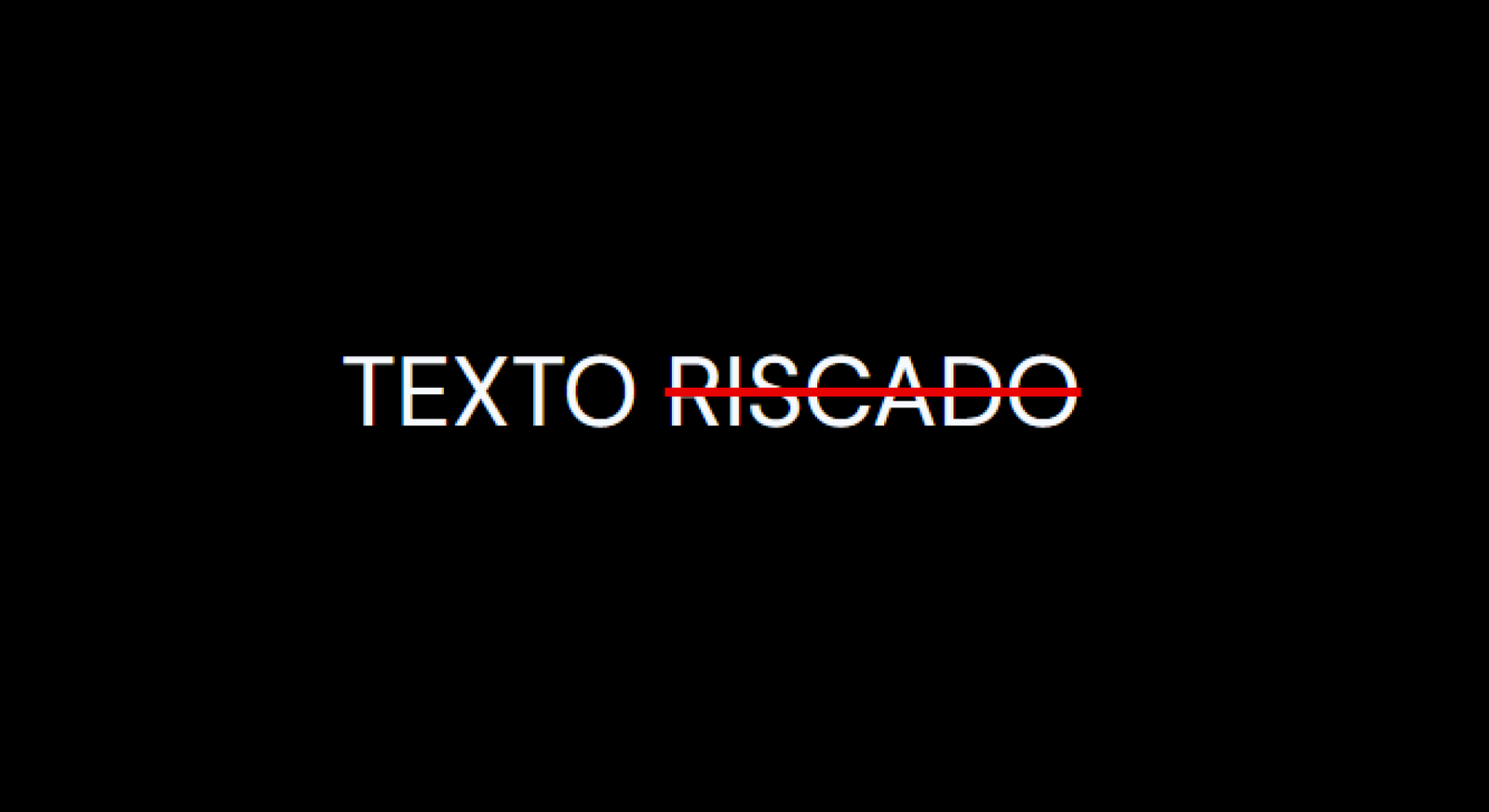Riscar palavra e mudar a cor