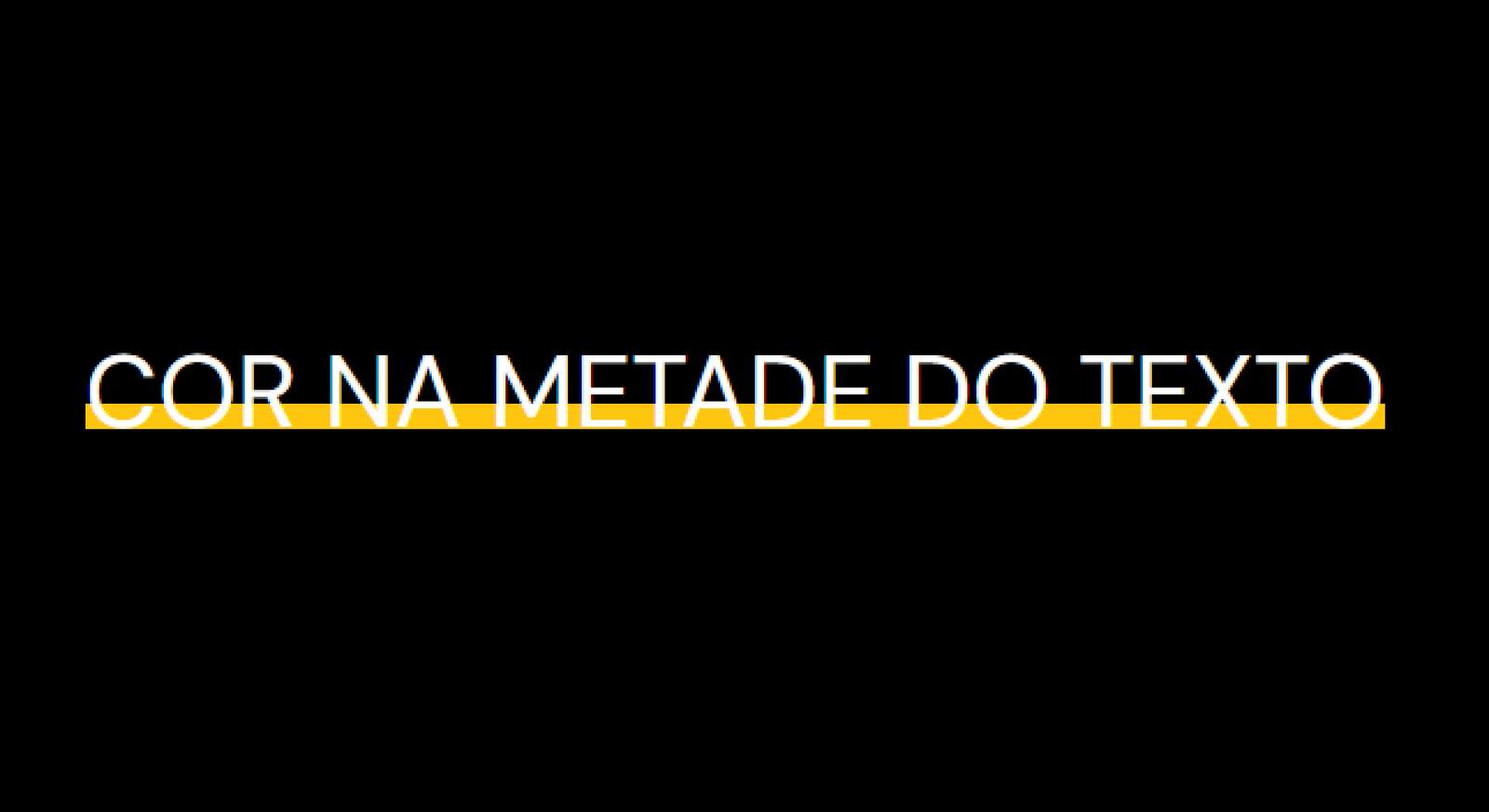Metade do fundo com cor